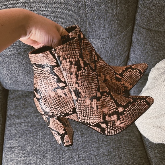 Call it Spring Pink Snakeskin Booties - Picture 2 of 4